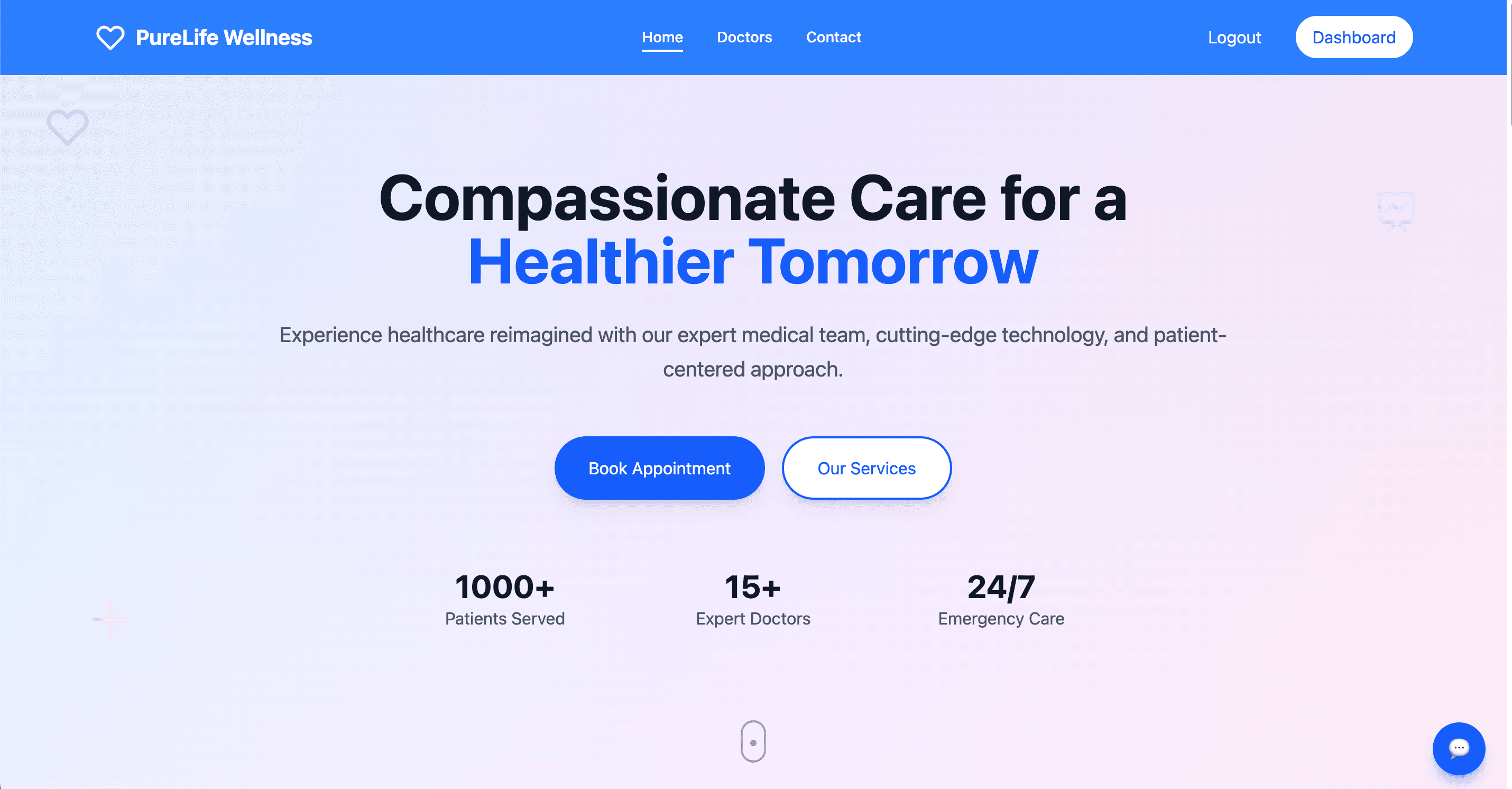 Pure Life Wellness website